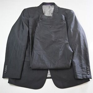 Vinci 48R 40x30 Silver Night Skyline Mens Jacket Pants Suit